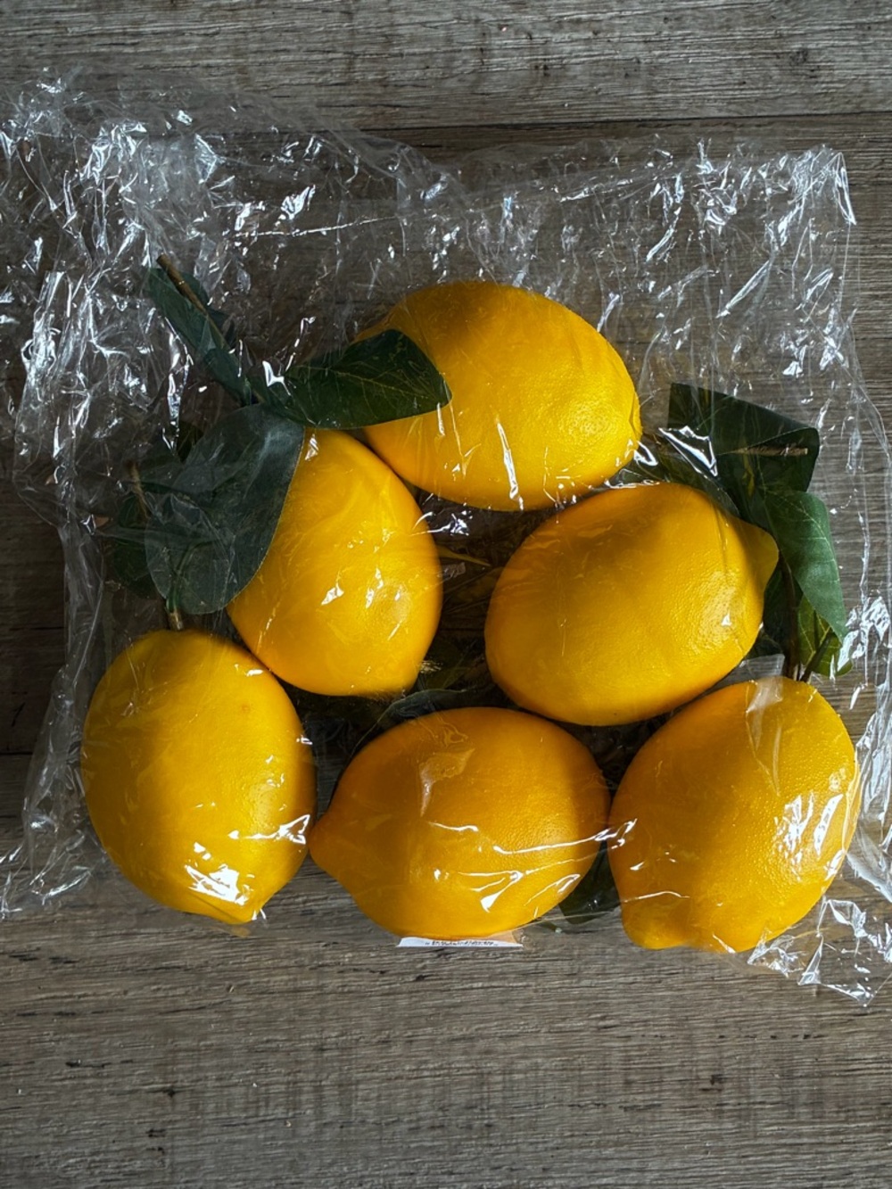 Kirklands Bright Yellow Decorative Lemons with Green Leaves set of 6